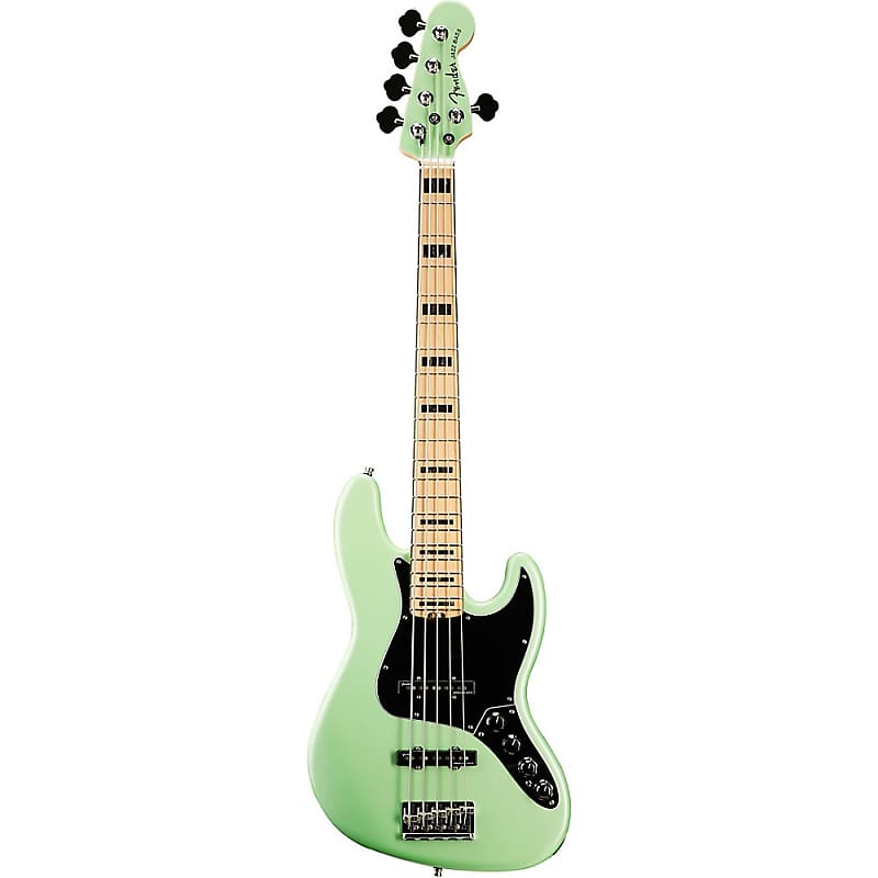 Fender Limited Edition American Elite Jazz Bass V Matching Headstock, Maple Fingerboard -Surf Pearl - CANADIAN EXCLUSIVE DEALER!