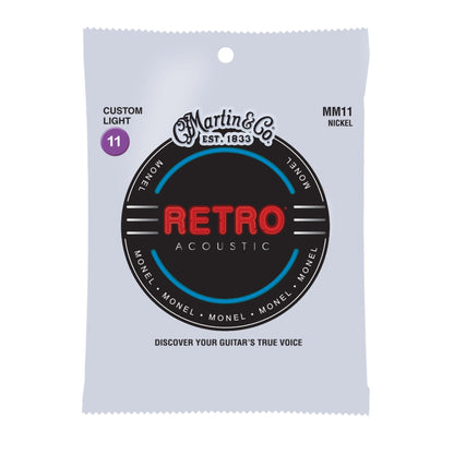 Martin Guitars MM11 Retro Acoustic Guitar Strings - Custom Light 11-52