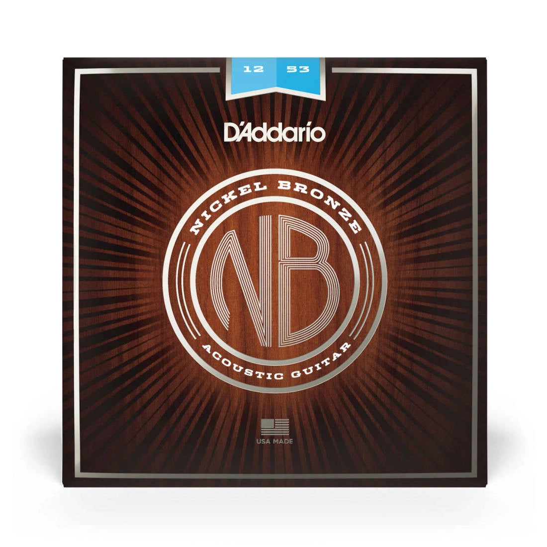 D'Addario Nickel Bronze Acoustic Guitar Strings, Light, 12-53