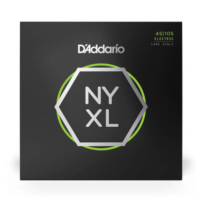 D'ADDARIO  NYXL Bass String Set, Long Scale, Light Top / Med Bottom, 45-105