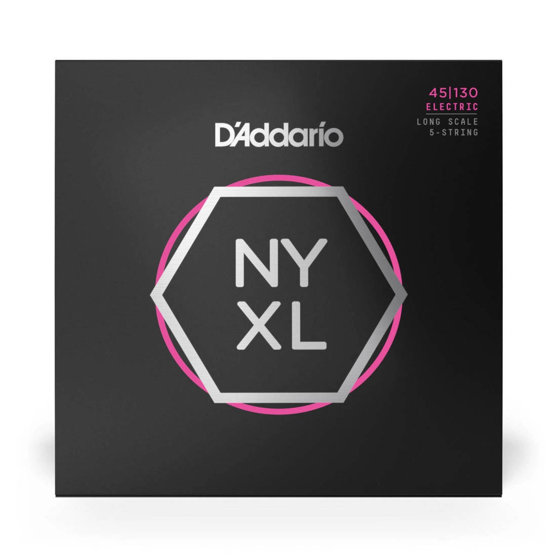 D'ADDARIO NYXL 5-String Bass Set, Long Scale, Regular Light 5-String, 45-130