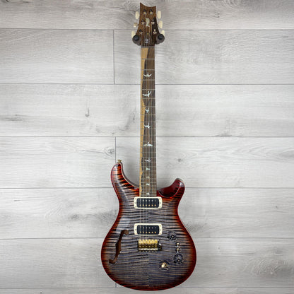 PRS 40th Anniversary Custom 24-08 Semi-Hollow Limited Edition, Charcoal Cherry Burst