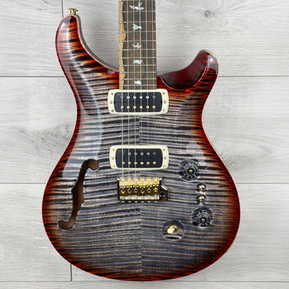 PRS 40th Anniversary Custom 24-08 Semi-Hollow Limited Edition, Charcoal Cherry Burst
