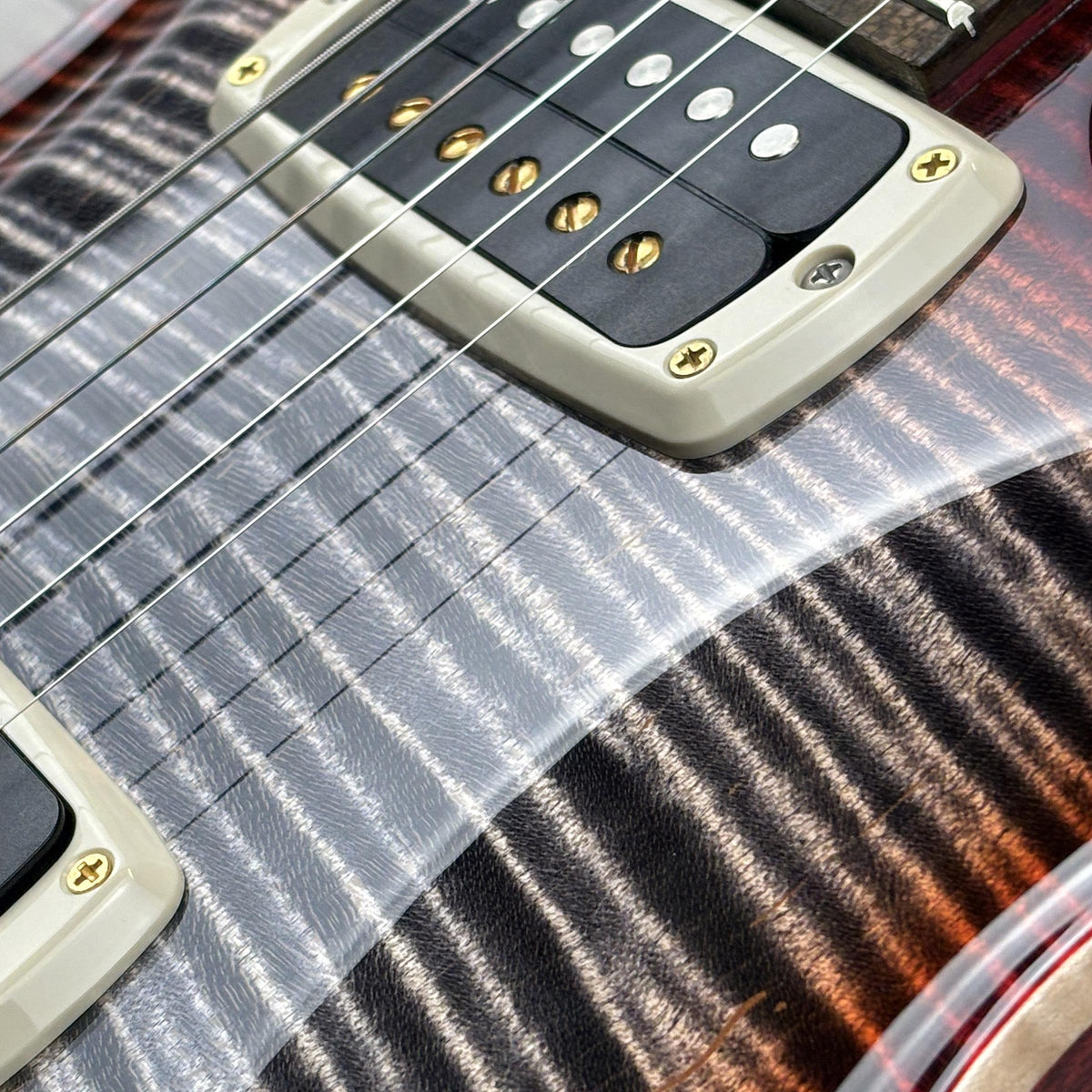 PRS 40th Anniversary Custom 24-08 Semi-Hollow Limited Edition, Charcoal Cherry Burst
