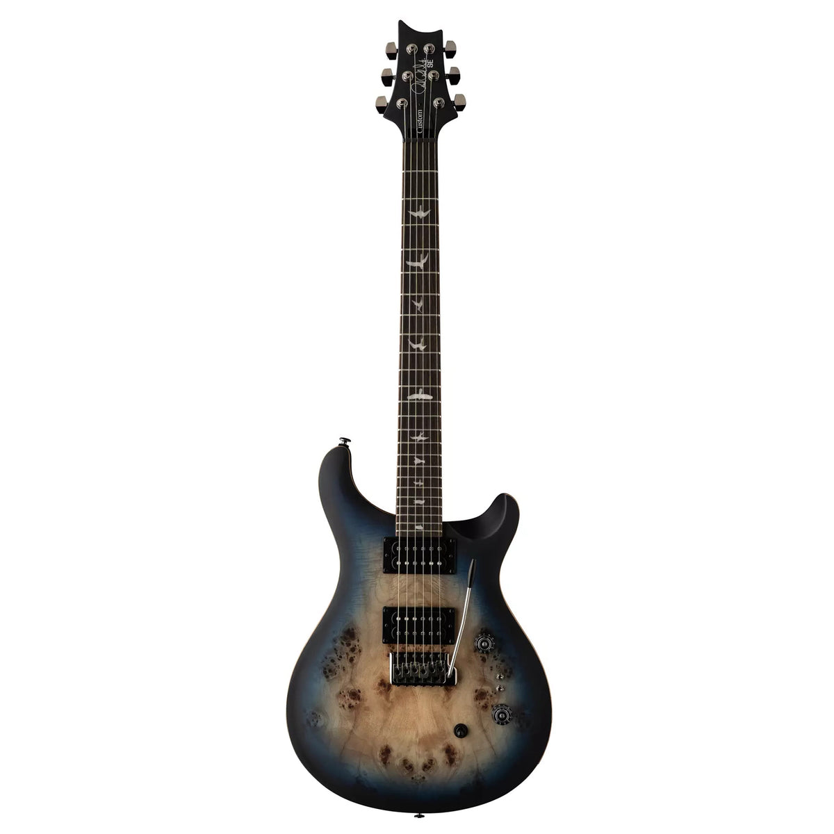 PRS SE Custom 24-08 Poplar Burl Limited Edition, Lake Blue Midnight Burst