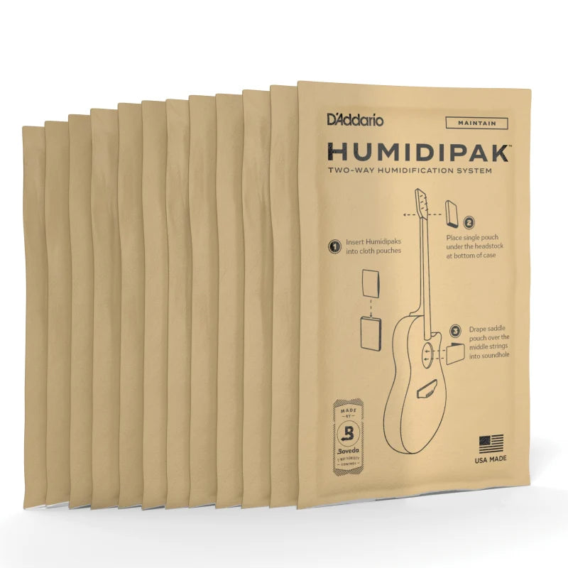 D'Addario Paquet de 12 de remplacement pour humidification bidirectionnelle