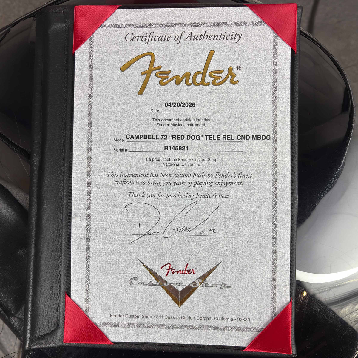 FENDER Custom Shop Limited Edition Masterbuilt Mike Campbell 1972 “Red Dog” Telecaster, Faded Aged Candy Cola ( 1 of 75 Worldwide)