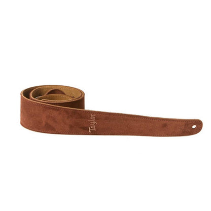 Taylor Guitars 2.5'' Embroidered Suede Guitar Strap - Chocolate Brown