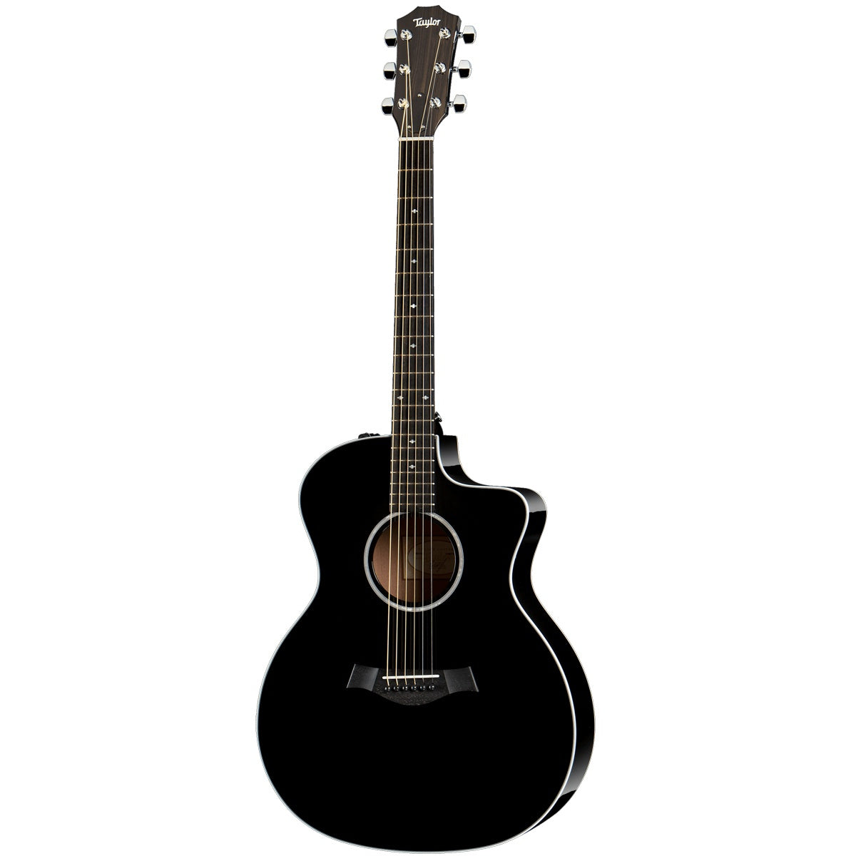 Taylor Guitars 214ce-BLK DLX Grand Auditorium Spruce/Lam Maple Acoustic/Electric Guitar - Black