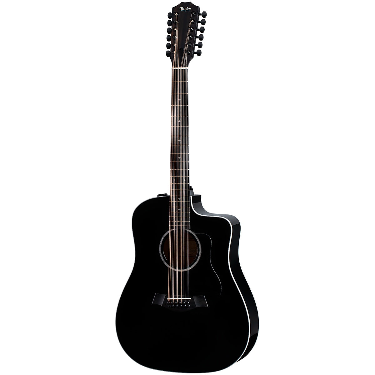 Taylor Guitars 250ce-BLK DLX 12-String Spruce/Maple Acoustic-Electric Guitar