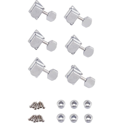 Fender 70s "F" Style Stratocaster®/Telecaster® Tuning Machines Chrome (6)
