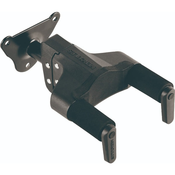Hercules AUTO GRIP SYSTEM (AGS) GUITAR HANGER, STEEL WALL MOUNT, SHORT ARM, GSP39WB PLUS