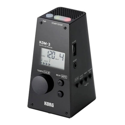 Korg KDM-3 Quartz Metronome w/Volume & amp; Rhythms - Black