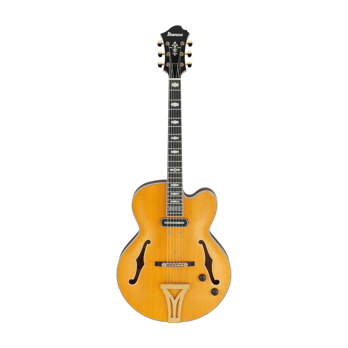 IBANEZ PM3CNAL Pat Metheny Signature Hollow-Body Guitar, Natural Amber Low Gloss