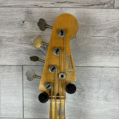 FENDER Custom Shop 1958 Precision Bass Relic, 1-Piece Quartersawn Maple Neck Fingerboard, Aged Sonic Blue
