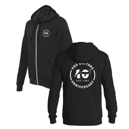 PRS Sweat à capuche PRS 40e anniversaire, à fermeture éclair complète – taille Large